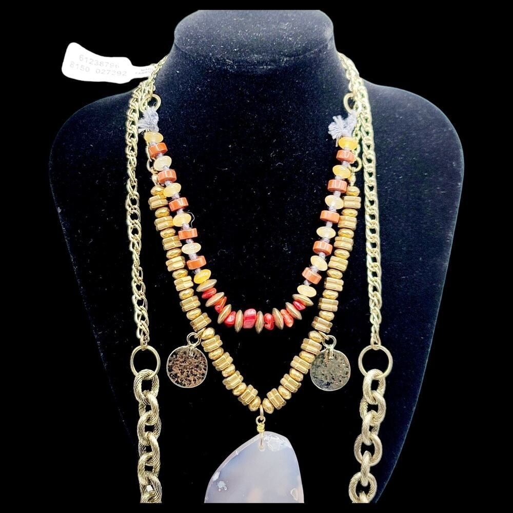 NWT Free people Under The Same Sun Gold Necklace Jewelry Gift - Picture 6 of 10